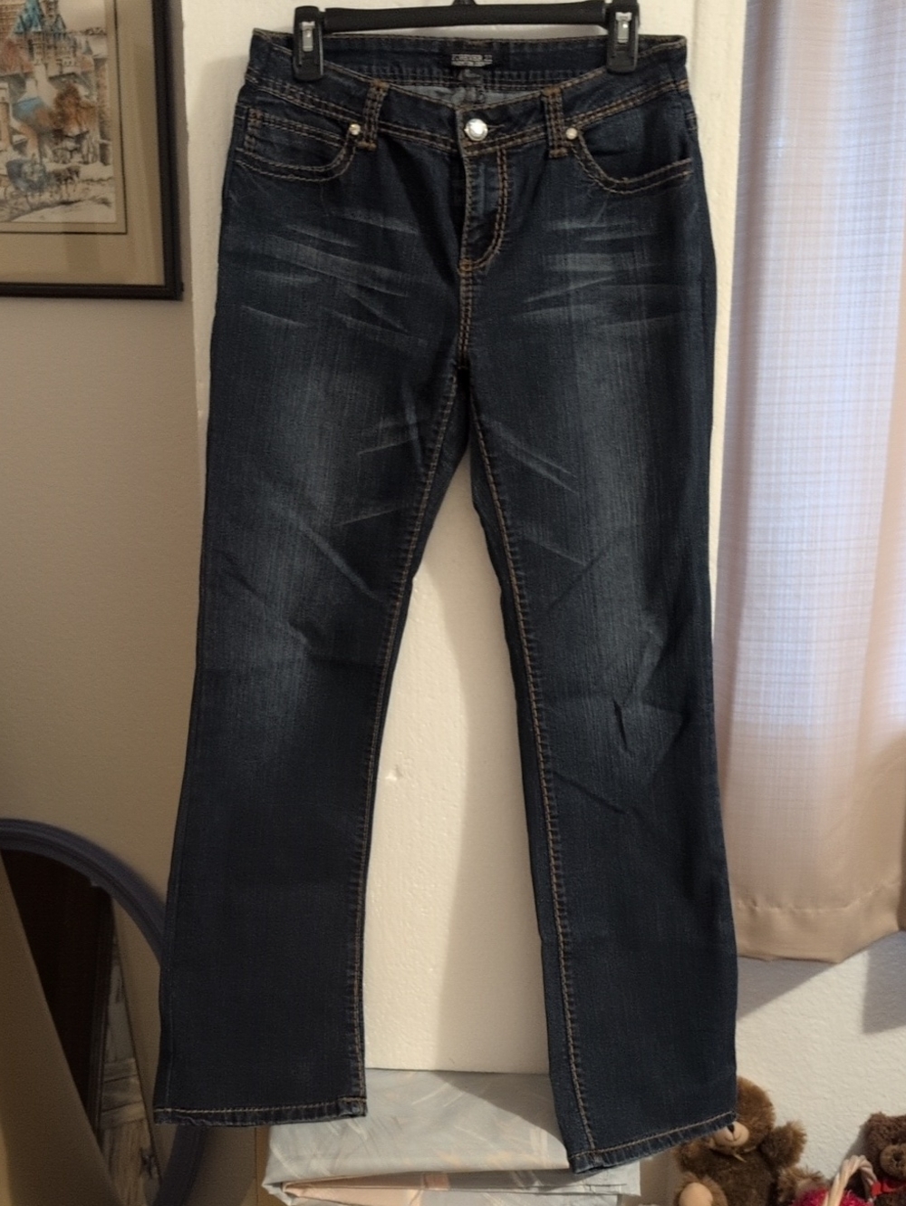 Forever 21 Dark Indigo Straight-Leg Jeans